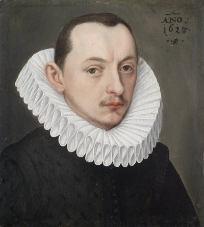 Portrait of a Gentleman with a Millstone Collar by Lorenz Strauch